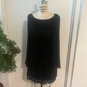VIVIENNE TAM Vintage Black Pleated Dress Size 3 (Medium)